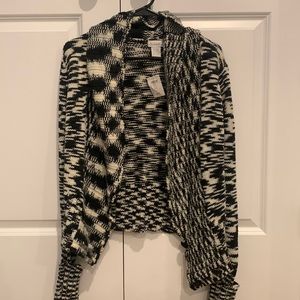 NWT Charlotte Russe Black/White Sweater Sz m